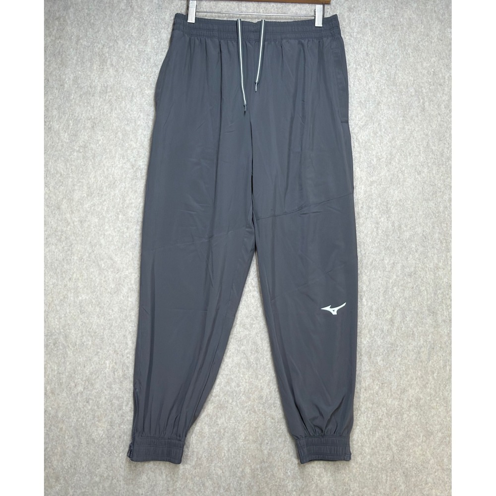 Mizuno Men M Gray Athletic Gorpcore Performance Sporty Athleisure Zipper Joggers